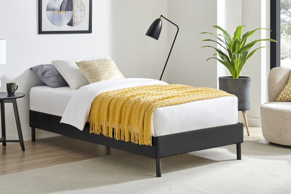 Ovela Parker Bed Frame (Black, Single)