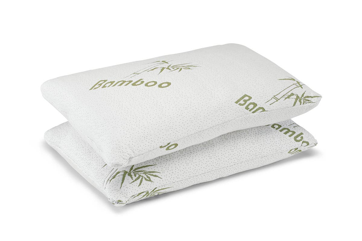 Ovela Set of 2 Bamboo Memory Foam Pillows (Large)