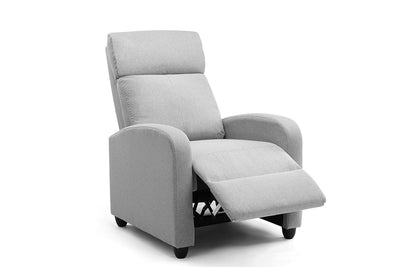 Ovela Fabric Recliner Chair - Grey