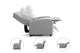 Ovela Fabric Recliner Chair (Grey)