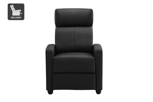 Ovela PU Leather Recliner Chair (Black)