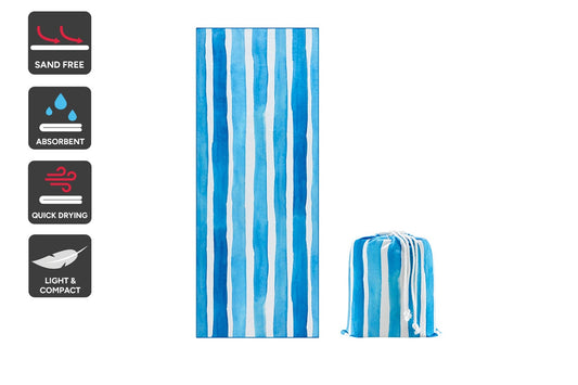 Ovela Sand Free Beach Towel (Blue)