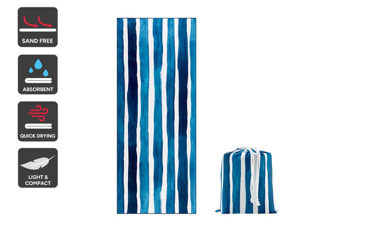 Ovela Sand Free Beach Towel (Navy) - Auzzistore