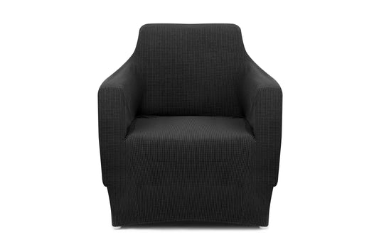 Ovela 1 Seater Sofa Cover Waffle (Black)