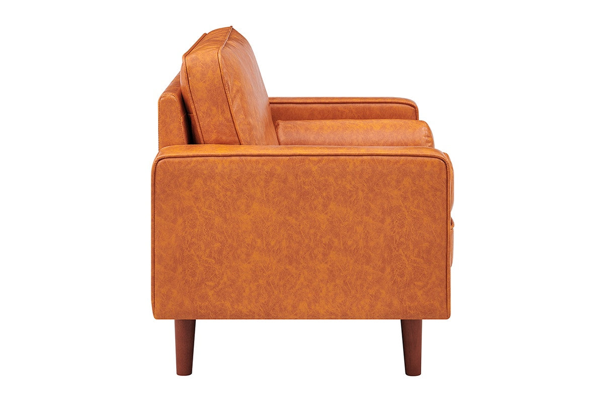 Ovela Stockholm Faux Leather Armchair (Cognac, PU Leather)
