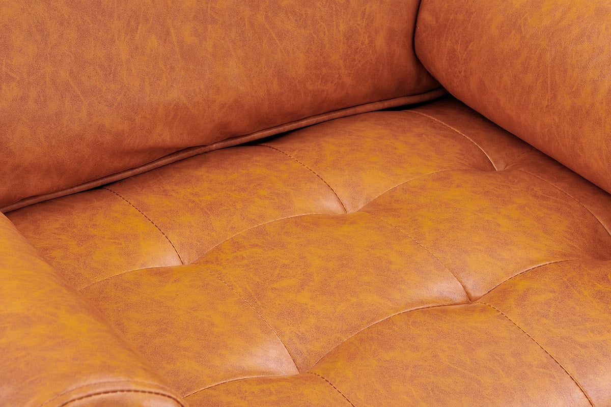 Ovela Stockholm Faux Leather Armchair (Cognac, PU Leather)