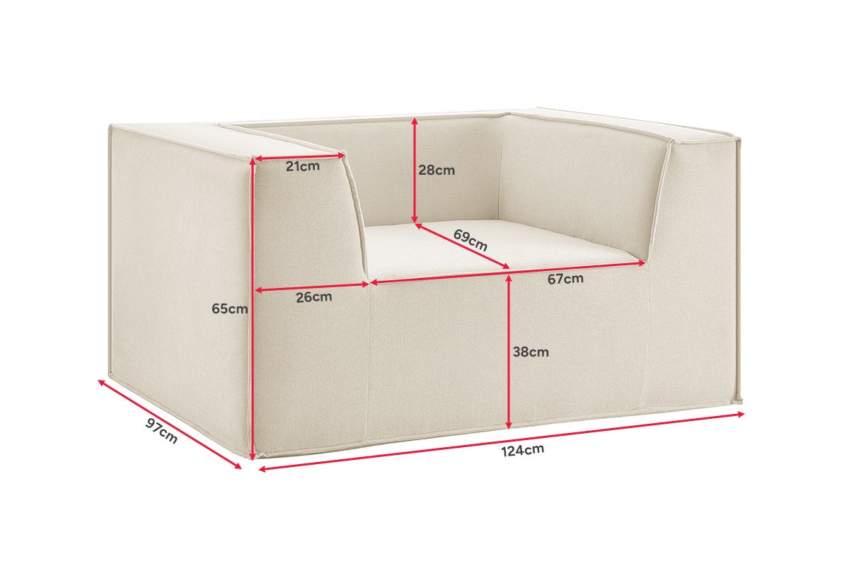 Ovela Softly Compressed Armchair (Cream)