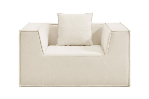 Ovela Softly Compressed Armchair (Cream) - Auzzistore