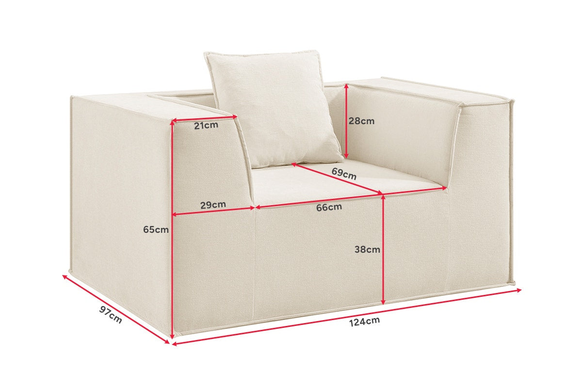 Ovela Softly Compressed Armchair (Cream)