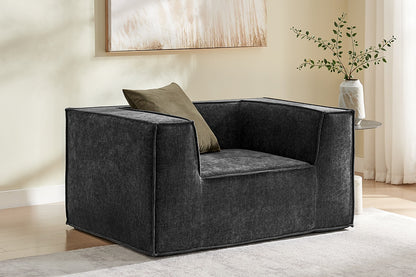 Ovela Softly Compressed Armchair (Charcoal)