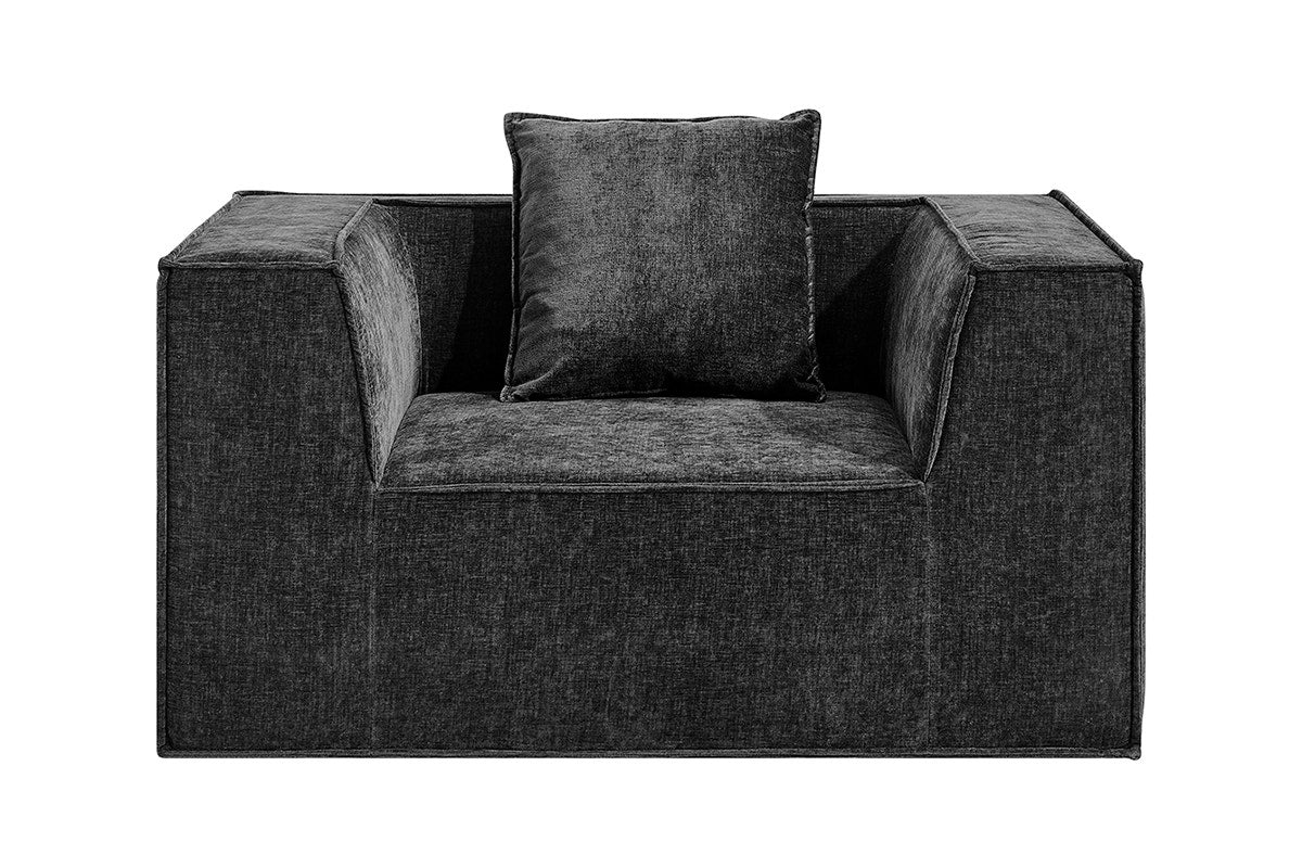 Ovela Softly Compressed Armchair (Charcoal)