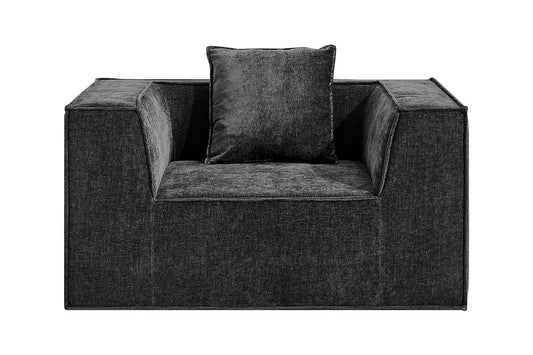 Ovela Softly Compressed Armchair (Charcoal)