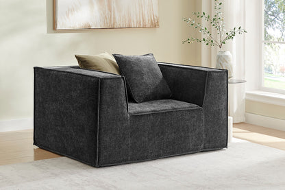 Ovela Softly Compressed Armchair (Charcoal)