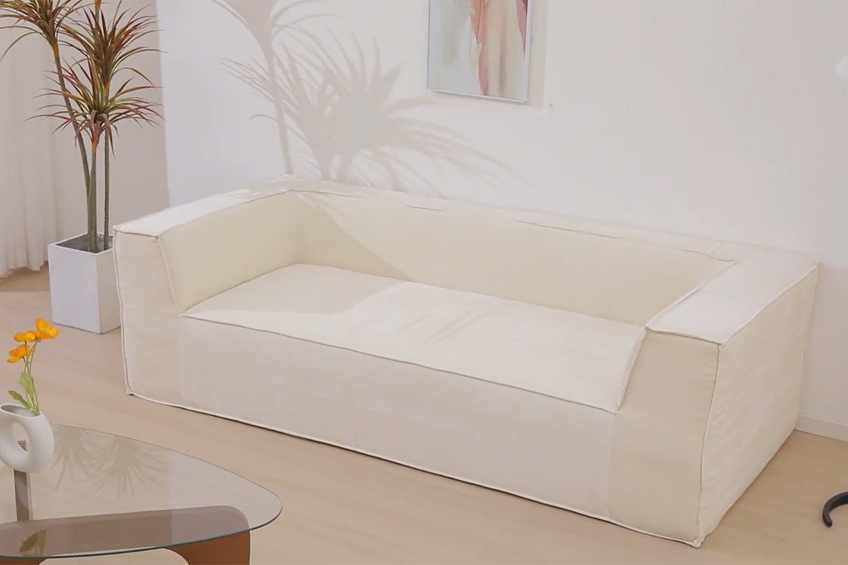 Ovela Softly 2 Seater Compressed Sofa (Cream)