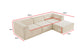 Ovela Softly 3 Seater Modular Sofa with Ottoman (Cream)