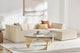 Ovela Softly 3 Seater Modular Sofa with Ottoman (Cream)