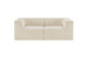 Ovela Softly 3 Seater Modular Sofa with Ottoman (Cream)