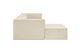 Ovela Softly 3 Seater Modular Sofa with Ottoman (Cream)