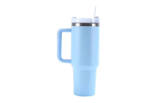 1.2L Stainless Steel Insulated Tumbler with Straw (Blue)