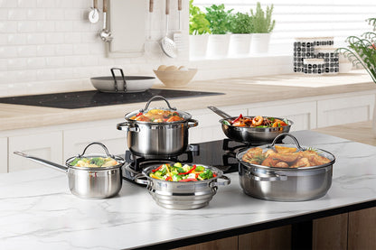 Ovela 5 Piece Stainless Steel Cookware Set