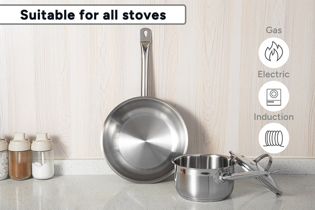 Ovela 5 Piece Stainless Steel Cookware Set