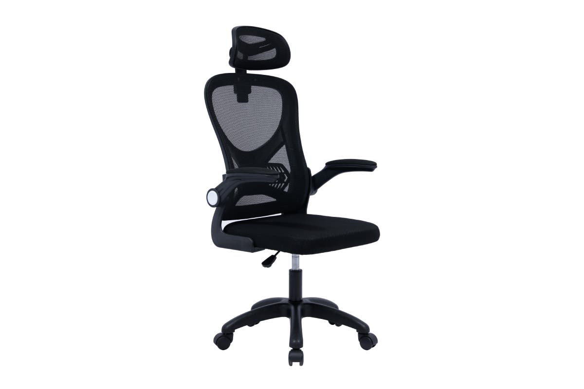 Ovela Student Office Chair with Head Rest (Black)