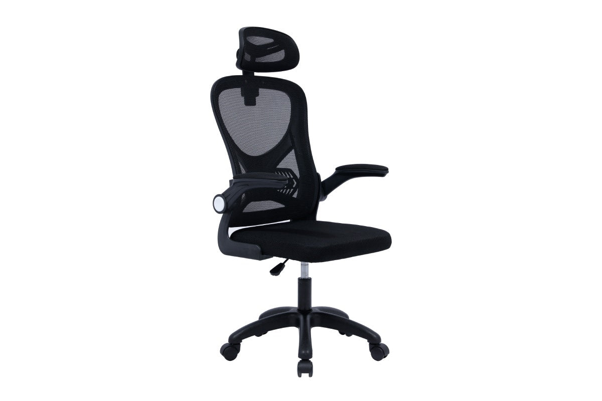 Ovela Student Mesh Office Chair with Head Rest (Black)
