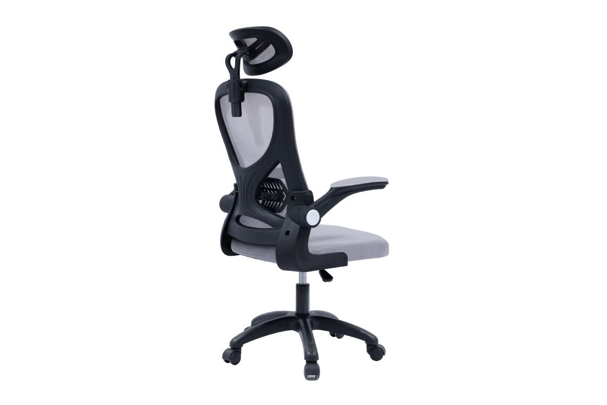 Ovela Student Office Chair with Head Rest (Grey)