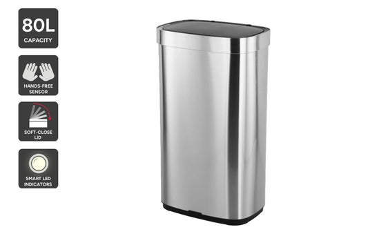 Ovela 80L Sensor Rubbish Bin (Stainless Steel)