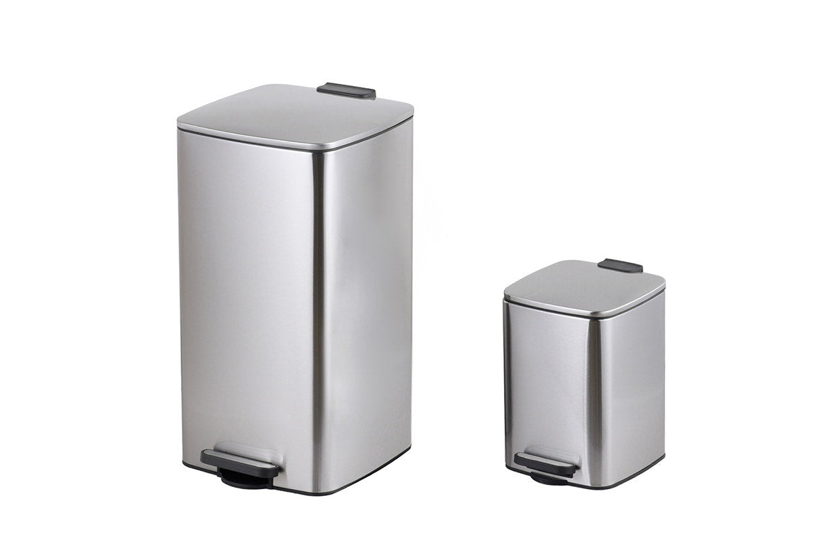 Ovela 30L and 6L Rubbish Bin Set (Stainless Steel)