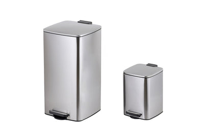 Ovela 30L and 6L Rubbish Bin Set  - Stainless Steel