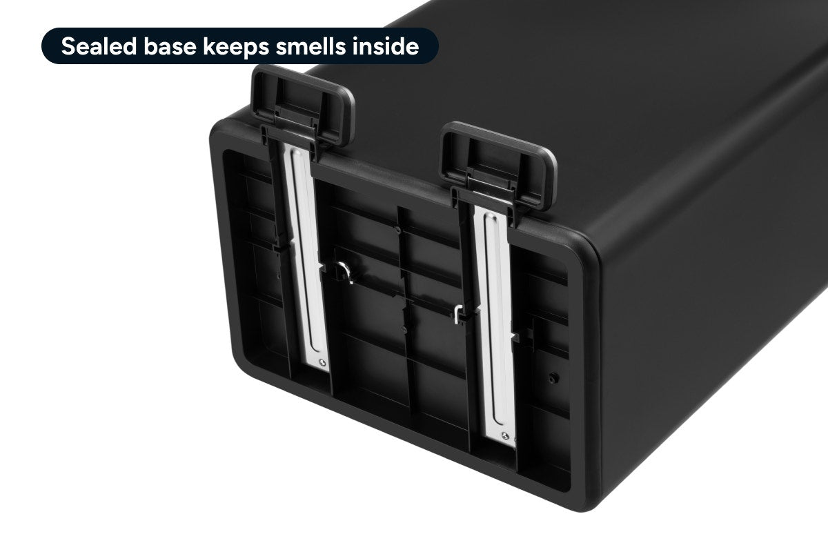 Ovela 60L Dual Compartment Pedal Rubbish Bin (Black)