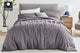 Ovela 1200TC Cotton Rich Quilt Cover Set (Castlerock Grey, King Single)