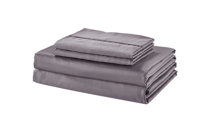 Ovela 1200TC Cotton Rich Quilt Cover Set - Castlerock Grey, King Single