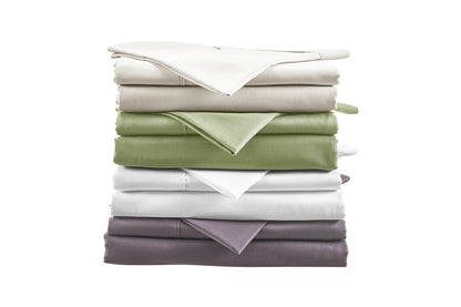 Ovela 1200TC Cotton Quilt Cover Set  - White; Single)