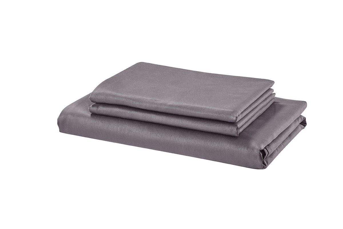 Ovela 1200TC Cotton Rich Bed Sheet Set (Castlerock Grey, King)
