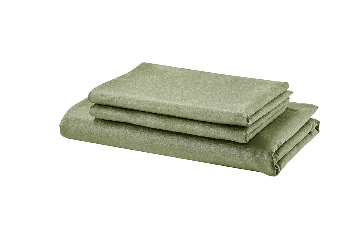 Ovela 1200TC Cotton Rich Bed Sheet Set (Oiled Green, King)