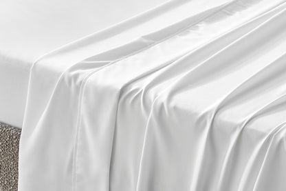 Ovela 1200TC Cotton Bed Sheet Set  - White; Single)