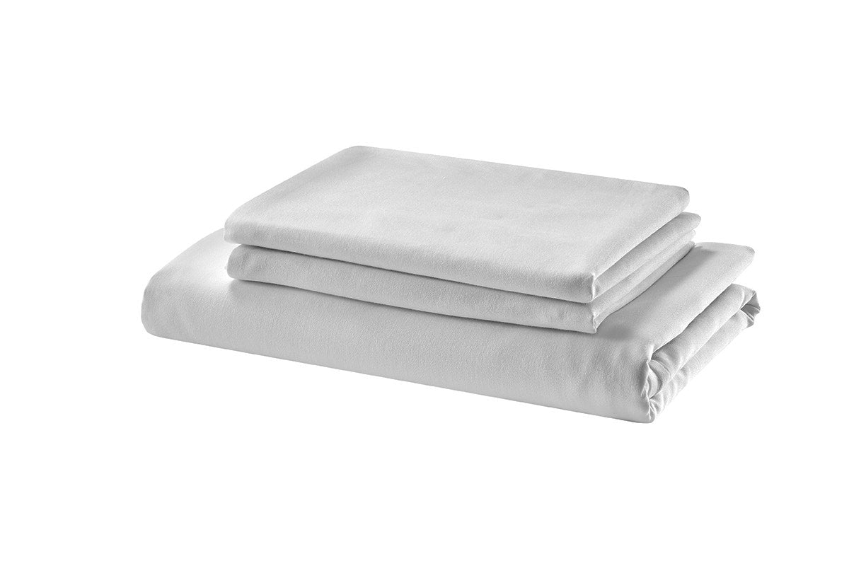 Ovela 1200TC Cotton Bed Sheet Set  - White; Single)