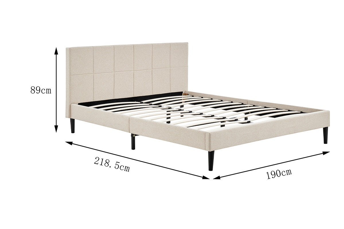 Ovela Theodore Bed Frame - Beige; King