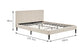 Ovela Theodore Bed Frame (Beige; Queen)