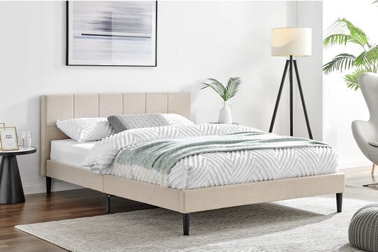 Ovela Theodore Bed Frame (Beige; Double)