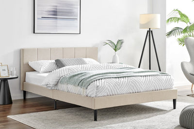 Ovela Theodore Bed Frame - Beige - Queen