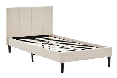 Ovela Theodore Bed Frame - Beige Single