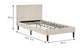 Ovela Theodore Bed Frame - Beige; Single