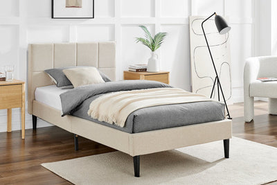 Ovela Theodore Bed Frame - Beige Single