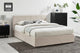 Ovela Theodore Storage Bed Frame with Drawers (Double Beige)