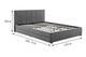 Ovela Theodore Storage Bed Frame with Drawers - Double Charcoal – view 3