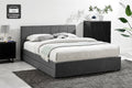Ovela Theodore Storage Bed Frame with Drawers - King Charcoal