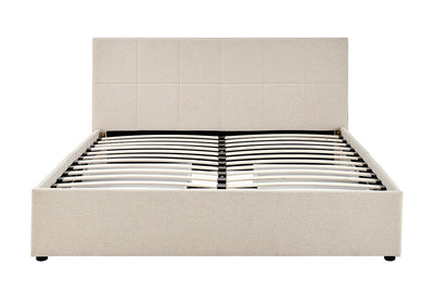 Ovela Theodore Storage Bed Frame with Drawers - Double Beige